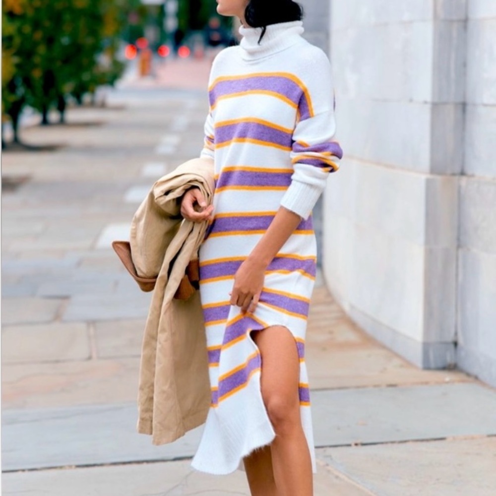 Daily Practice by Anthropologie Karigan Sweater Midi Dress: Turtleneck Edition M